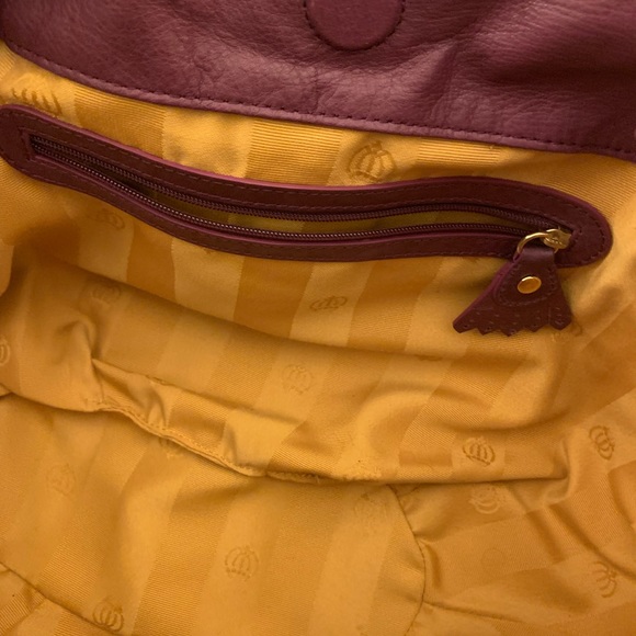 🎉FINAL PRICE🎉NWOT Juicy Couture Plum Quilted Leather Satchel, Artistic Details - Picture 10 of 14